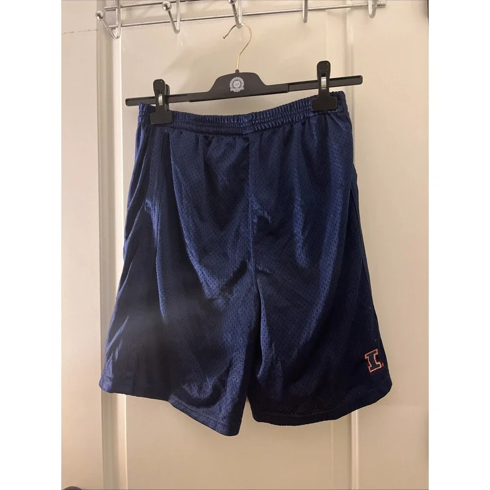 University of Illinois Boys Athletic Mesh Shorts Lined Pockets NCAA Size 14/16